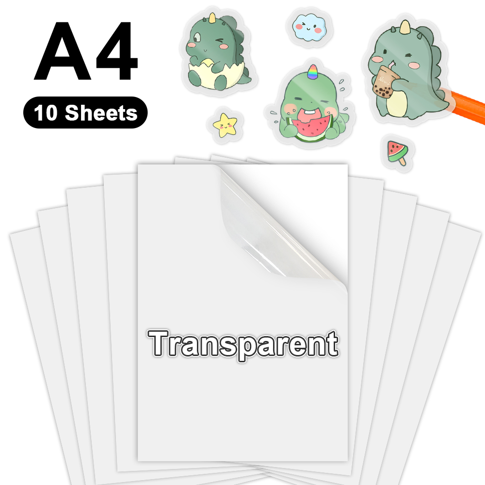 10 Sheets Transparent Printabl - Commercial Vinyl Printing recension och pris