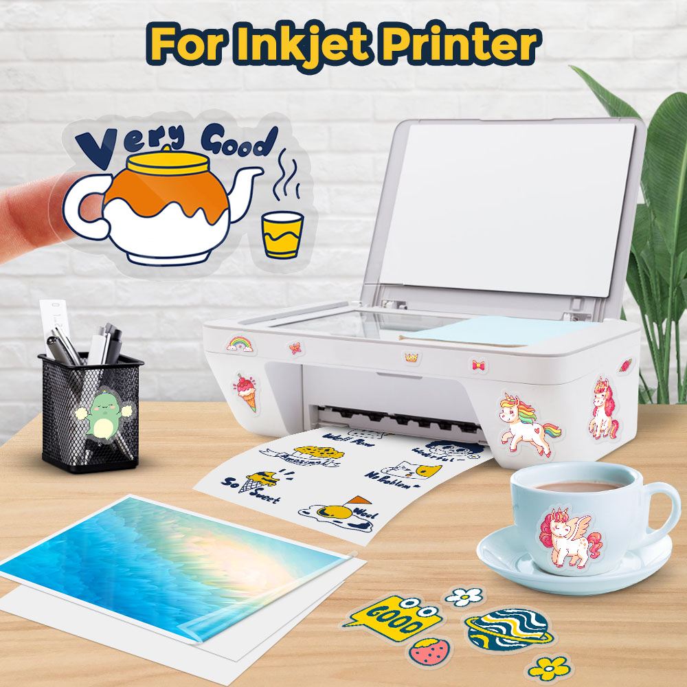 10 Sheets Transparent Printabl - Commercial Vinyl Printing recension och pris