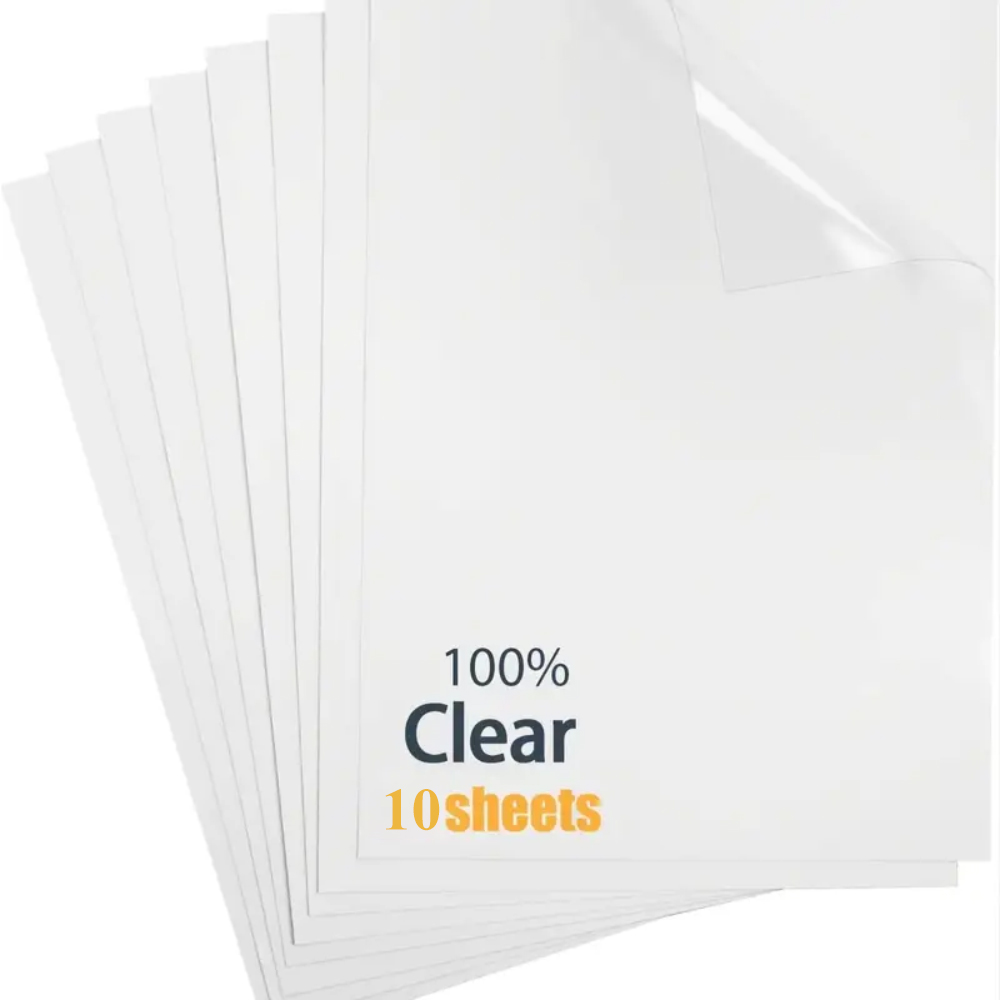10 Sheets 100% Transparent Vin - Commercial Vinyl Printing recension och pris